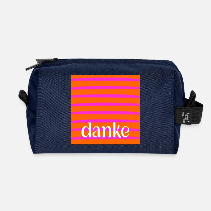 DANKE DANKBARKEIT - Recycelte Kulturtasche - Navy
