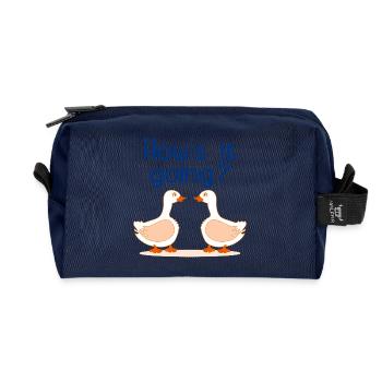 AMITIÉ OIES OIES - Trousse de toilette en tissu recyclé - marine - Devant