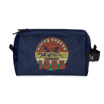 40th Birthday Living Legend since VIN 12/1985 - Recycled Toiletry Zip Bag - navy - Front