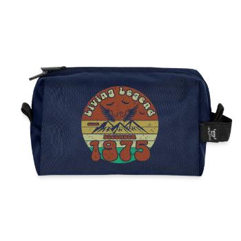 50th Birthday Living Legend since VIN 12/1975 - Recycled Toiletry Zip Bag - navy - Front