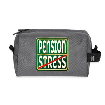 Work Pension Stress - Recycled Toiletry Zip Bag - anthracite - Front