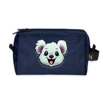 Laughing koala - Recycled Toiletry Zip Bag - navy - Front