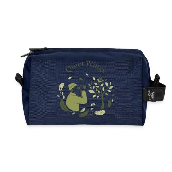 Quiet Wings - Recycled Toiletry Zip Bag - navy - Front