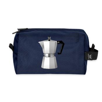 Kaffee? - Recycelte Kulturtasche - Navy - Vorne