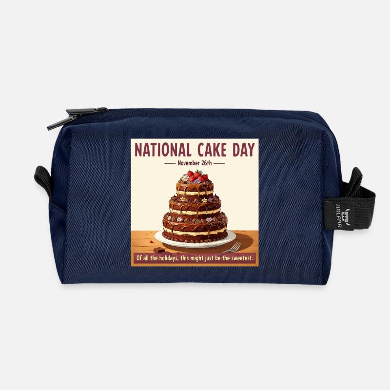 National Cake Day – Tag des Kuchens - Recycelte Kulturtasche - Navy