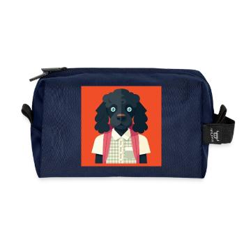 MENSCHLICHER HUND – Baby & Kinder - Recycelte Kulturtasche - Navy - Vorne