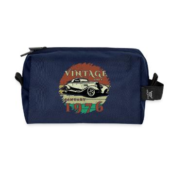50e anniversaire - Classic - Vintage depuis 01/1976 - Trousse de toilette en tissu recyclé - marine - Devant