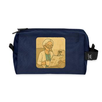 Thérapie de ventilation - Trousse de toilette en tissu recyclé - marine - Devant
