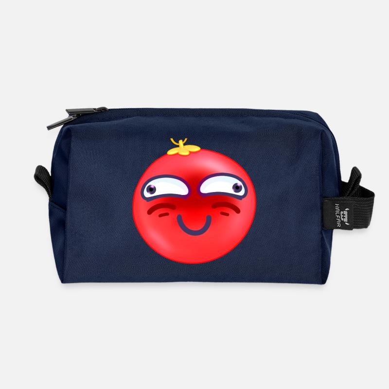 Weihnachtsball Verlegenes Lächeln - Recycelte Kulturtasche - Navy