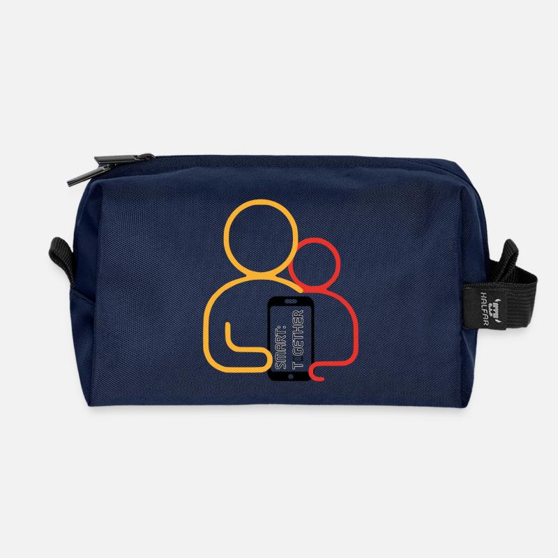 SmartTogether Logo - Recycelte Kulturtasche - Navy