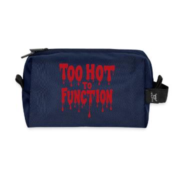 Too Hot To Function Sommer Spruch lustig - Recycelte Kulturtasche - Navy - Vorne