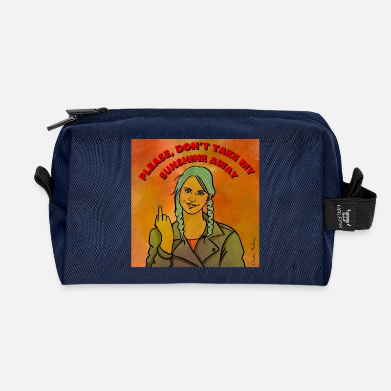 Bitte nimm mir nicht meinen Sonnenschein weg - Recycelte Kulturtasche - Navy