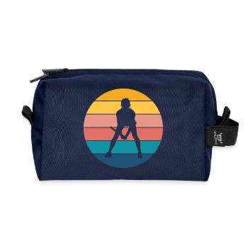 tennis - Recycled Toiletry Zip Bag - navy - Front