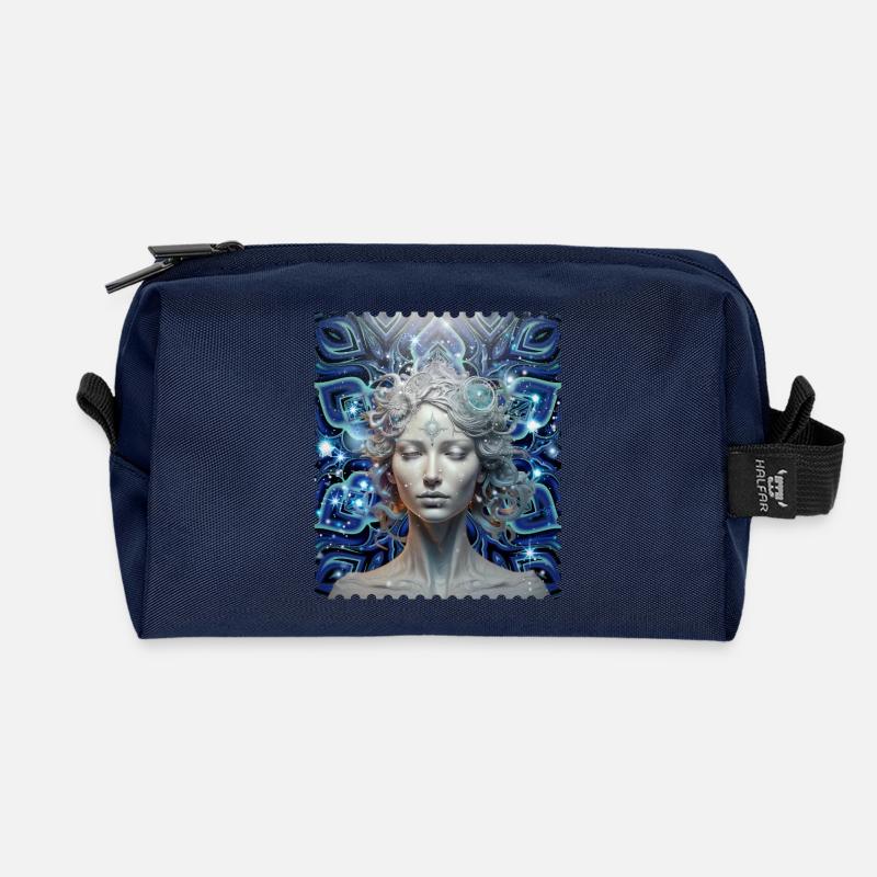 Kosmische Traumgöttin - Recycelte Kulturtasche - Navy