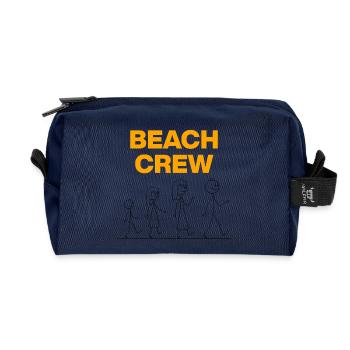 Beach Crew, Family Holiday Vibes - Recycled Toiletry Zip Bag - navy - Front