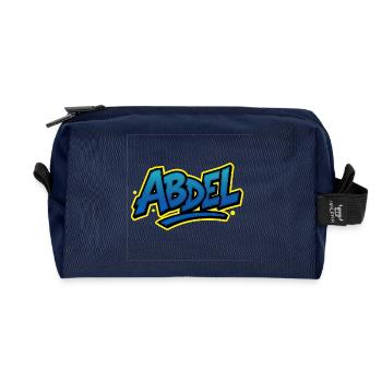 Graffiti Name Abdel ideal printable gift - Recycled Toiletry Zip Bag - navy - Front