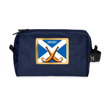 Schottisches Eishockey - Recycelte Kulturtasche - Navy - Vorne