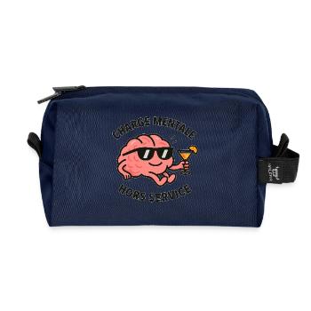 Mental load: OFF DUTY - Recycled Toiletry Zip Bag - navy - Front