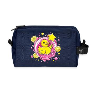 Caneton Néon Agrume Coin-Agrume - Trousse de toilette en tissu recyclé - marine - Devant