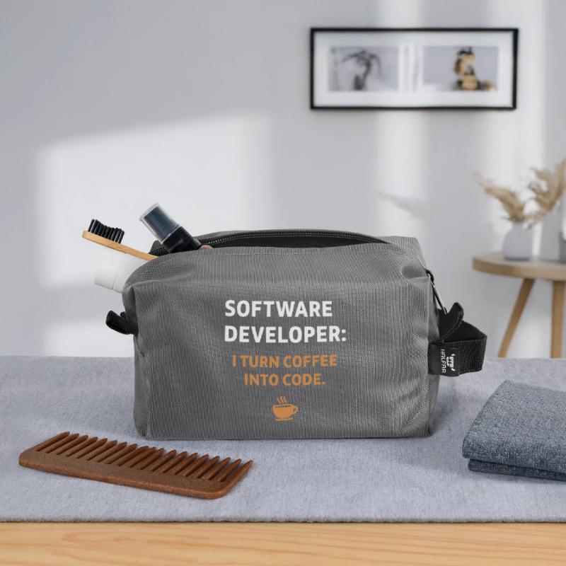 Software Developer - Coffee Edition Recycled Toiletry Zip Bag