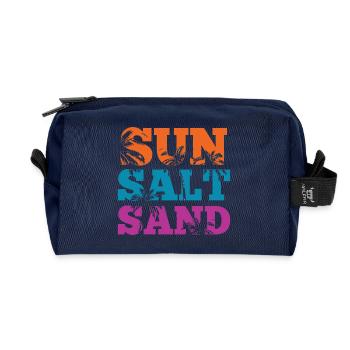 Sommerzeit - Sonne, Salz und Sand - Recycelte Kulturtasche - Navy - Vorne