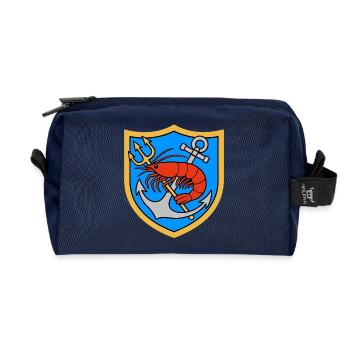 Krabbenfischer Wappen - Recycelte Kulturtasche - Navy - Vorne