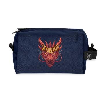 Skybreaker Drache Design - Recycelte Kulturtasche - Navy - Vorne