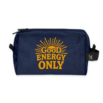 Bonne énergie Seulement des vibrations positives Soleil - Trousse de toilette en tissu recyclé - marine - Devant