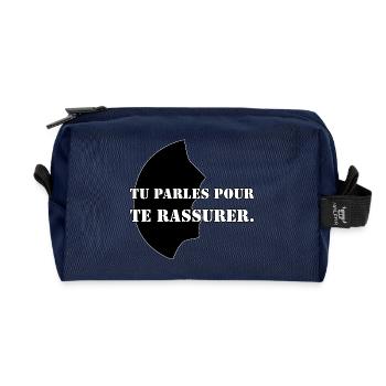 YOU SPEAK TO REASSURE YOURSELF. - Recycled Toiletry Zip Bag - navy - Front