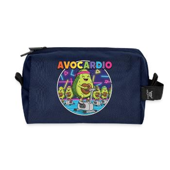 Avocardio Neon Gym-Avocado - Recycelte Kulturtasche - Navy - Vorne