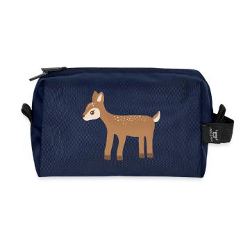 Charme Bois de Faon Dots - Trousse de toilette en tissu recyclé - marine - Devant