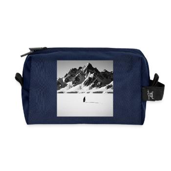 Nihilist Penguin - Recycled Toiletry Zip Bag - navy - Front