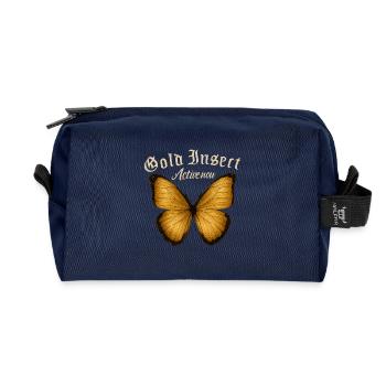 Goldener Schmetterling Fans Aktiv Geschenkidee - Recycelte Kulturtasche - Navy - Vorne