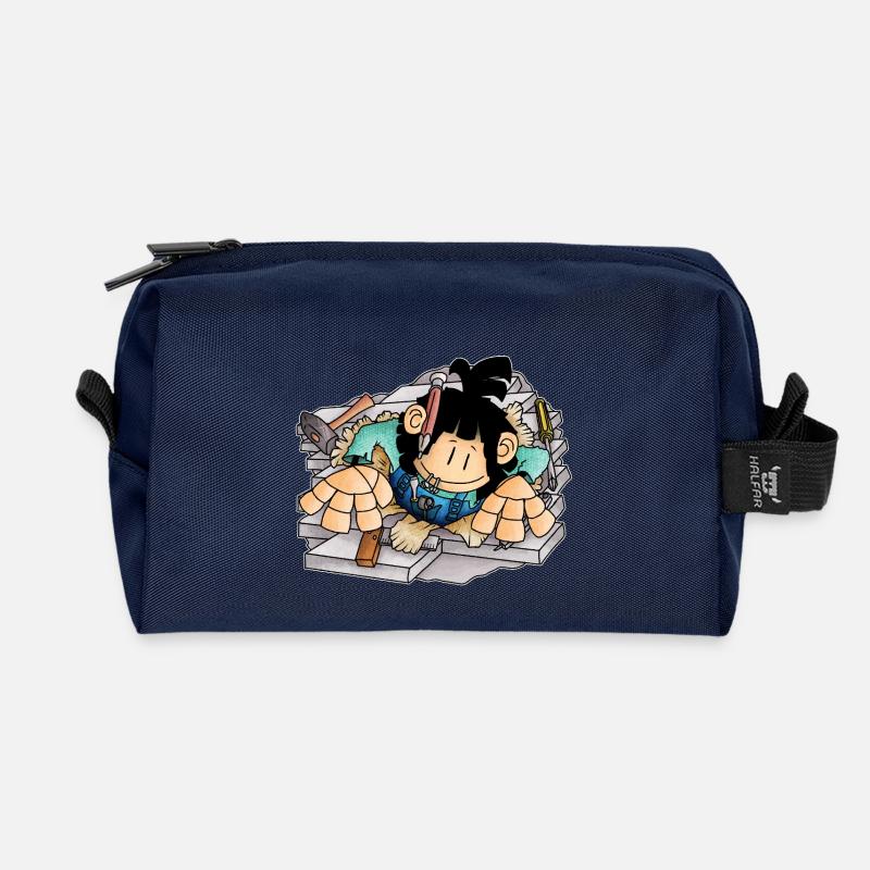 Scott - the unruly hole / - Recycled Toiletry Zip Bag - navy