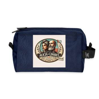 Alicia y Linares Vintage Kuba Logo - Recycelte Kulturtasche - Navy - Vorne