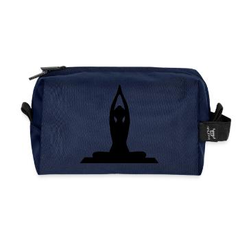 Formes de yoga Silhouettes noires - Trousse de toilette en tissu recyclé - marine - Devant