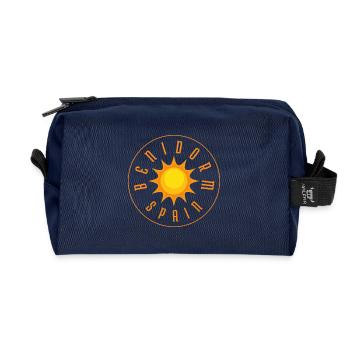 Benidorm Sunburst Circle Logo-Abzeichen - Recycelte Kulturtasche - Navy - Vorne