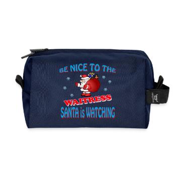 SANTA WAITRESS - Recycelte Kulturtasche - Navy - Vorne