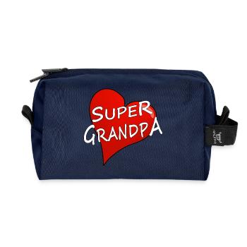 SUPER GRANDPA - Recycelte Kulturtasche - Navy - Vorne