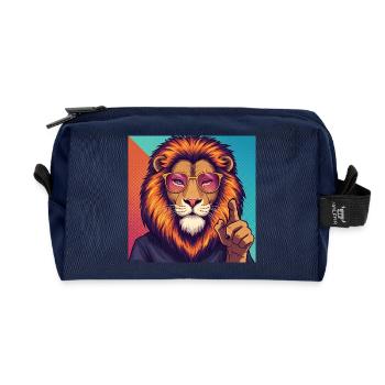 Frankensteen : Le Roi Sage - Pop Art - Trousse de toilette en tissu recyclé - marine - Devant