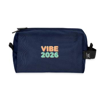 Vibe 2026 graduation from high school - Recycled Toiletry Zip Bag - navy - Front