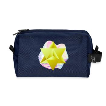 Surreal Merkaba Star - Recycled Toiletry Zip Bag - navy - Front