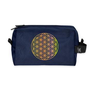 Flower of Life - Recycled Toiletry Zip Bag - navy - Front