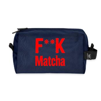 F**K Matcha Bold Logo - Trousse de toilette en tissu recyclé - marine - Devant