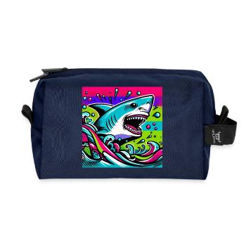 Hai - Recycelte Kulturtasche - Navy - Vorne