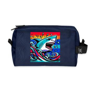 Hai - Recycelte Kulturtasche - Navy - Vorne