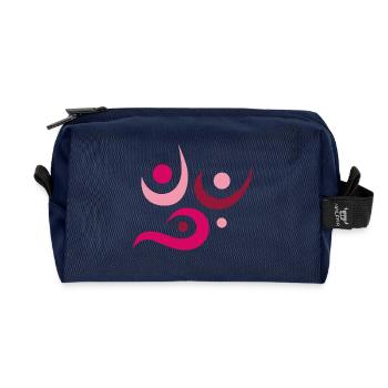 Yoga design_7 - Recycled Toiletry Zip Bag - navy - Front