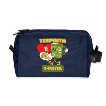 T-Shirt-T-Shirt – Für Teeliebhaber - Recycelte Kulturtasche - Navy - Vorne