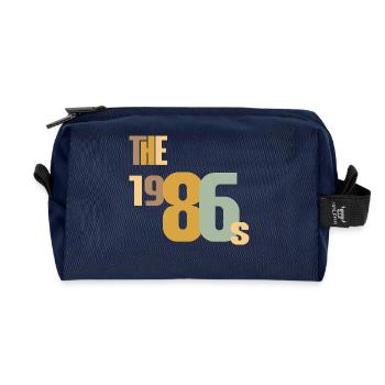 Vintage Year 1986 Birthday 40 Years Gift Idea - Recycled Toiletry Zip Bag - navy - Front