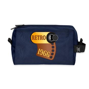 Birthday 1966 Photography - Recycled Toiletry Zip Bag - navy - Front
